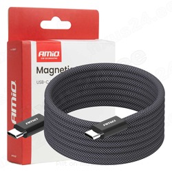 MAGNEETILINE USB-C USB-C KAABEL 60W 200CM AMIO